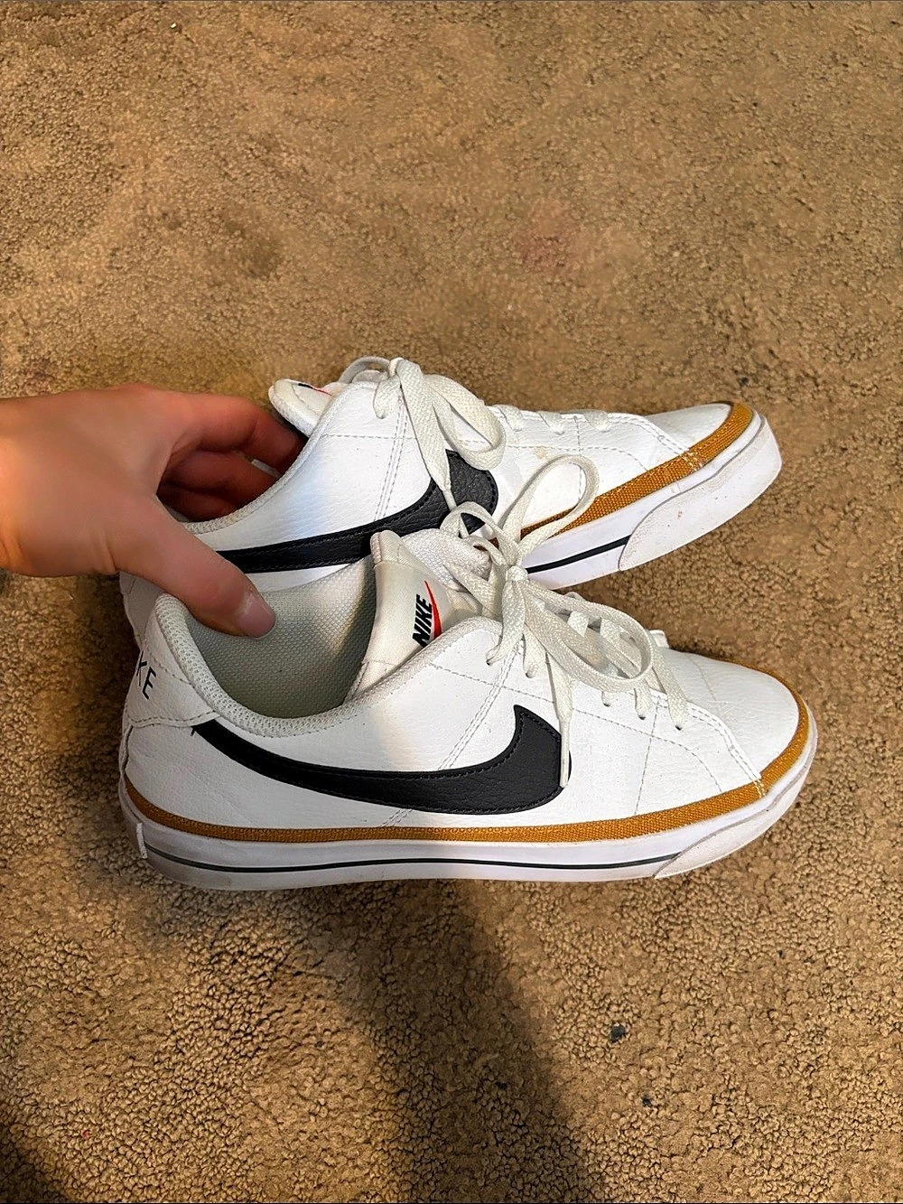 Nike Court Legacy Next Nature White Gold Suede Sneakers White & Gold